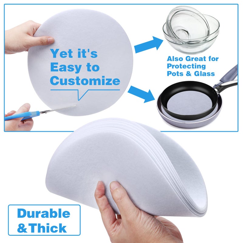 Imncya Plate Separators Storage  Set Of 60 And 3 Different Size  Thick and Premium Soft Felt Plate Dividers For China/Dish/Coffee Saucers Protecting and Stacking - Image 5